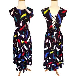 Vintage Lanz Originals Lace Up Back Dress